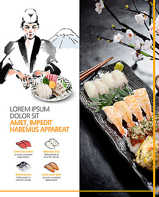 PSD 템플릿 편집 접시 표지디자인 북디자인 출판디자인 남자 내지 리플렛 2단접지 북커버 캘리그라피 젓가락 한명 팜플렛 상반신 성인 일본 요리사 초밥 생선회 벚꽃 후지산 일식요리사 일본음식 이미지템플릿 직업 1 식기 꽃 아시아 음식 산 수저 사람 세계문화유산 회 파일형식