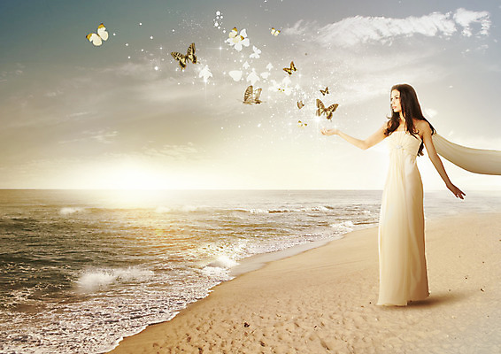 전신 PSD 서양인 구름 편집이미지 우먼라이프 드레스 여자 나비 하늘 한명 서기 20대 성인 해변 뷰티 이미지편집 자연요소 외국인 1 라이프스타일 옷 바다 곤충 모션 사람 청년 파일형식