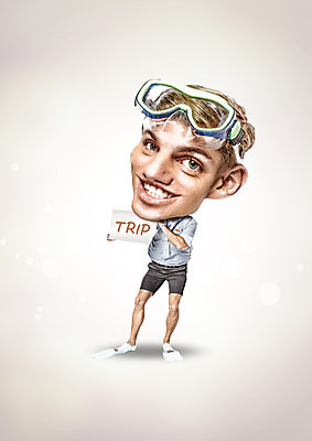 전신 PSD 편집이미지 배너 남자 여행 한명 서기 웃음 성인 여름휴가 바캉스 물안경 오리발 캐리커처 이미지편집 1 모션 휴가 표정 사람 그림 수영용품 파일형식 여름_계절