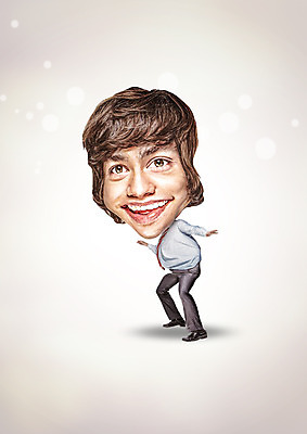 전신 PSD 편집이미지 남자 비즈니스 한명 서기 웃음 성인 비즈니스맨 캐리커처 이미지편집 1 모션 표정 사람 직장인 그림 파일형식