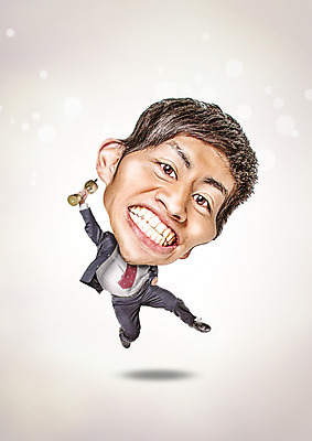 전신 PSD 편집이미지 남자 비즈니스 한명 서기 웃음 성인 점프 비즈니스맨 트로피 캐리커처 이미지편집 1 모션 표정 사람 직장인 상_우승 그림 파일형식