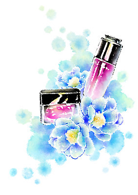 PSD 꽃 일러스트 캘리그라피 사람없음 뷰티 화장품 스킨케어 국내일러스트 식물 파일형식