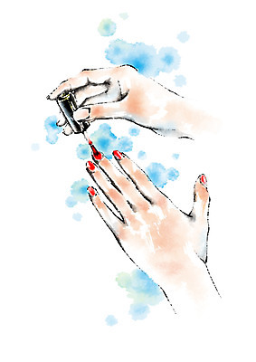 PSD 우먼라이프 손 일러스트 캘리그라피 신체부위 뷰티 네일아트 매니큐어 바르기 국내일러스트 라이프스타일 모션 사람 화장품 파일형식