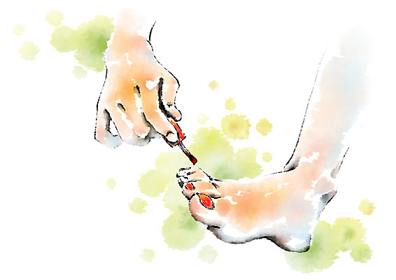 PSD 우먼라이프 손 일러스트 캘리그라피 발 신체부위 뷰티 매니큐어 바르기 국내일러스트 라이프스타일 모션 사람 화장품 파일형식