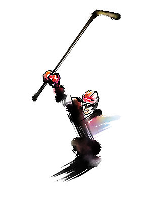 PSD 남자 스포츠 일러스트 캘리그라피 겨울스포츠 운동선수 동계올림픽 한명 상반신 기쁨 아이스하키 하키채 아이스하키선수 국내일러스트 1 감정 올림픽 사람 하키 하키용품 파일형식