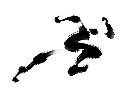 PSD 실루엣 일러스트 캘리그라피 모션 붓터치 한명 달리기 운동 국내일러스트 1 촬영기법 건강 사람 파일형식