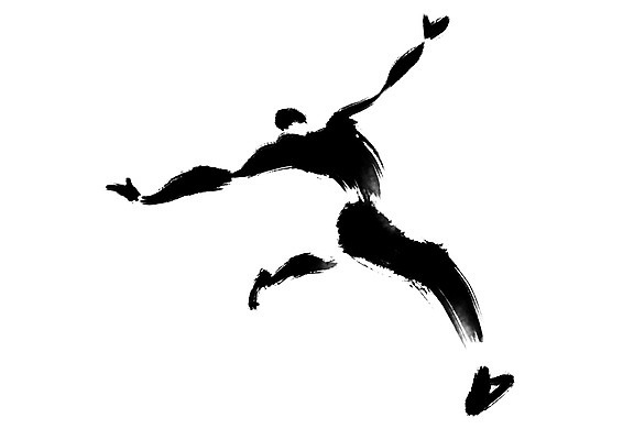 PSD 실루엣 일러스트 캘리그라피 모션 팔벌리기 한명 달리기 운동 국내일러스트 1 촬영기법 건강 사람 파일형식