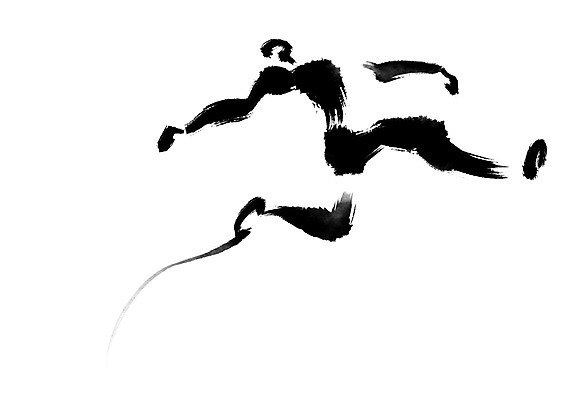 PSD 실루엣 일러스트 캘리그라피 모션 붓터치 한명 달리기 운동 점프 국내일러스트 1 촬영기법 건강 사람 파일형식