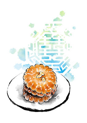 PSD 한국전통 접시 한식 음식 일러스트 캘리그라피 사람없음 전통문양 전통음식 잣 약과 전통다과 국내일러스트 전통 문양 식기 한국 견과류 다과 파일형식