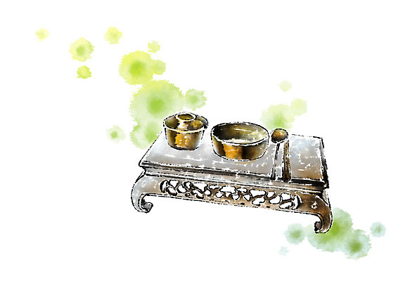 PSD 한국전통 일러스트 캘리그라피 젓가락 전통소품 사람없음 숟가락 국그릇 밥상 밥그릇 국내일러스트 전통 그릇 탁자 한국 수저 오브젝트 파일형식