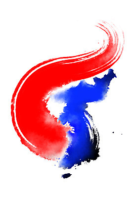 PSD 한국전통 지도 일러스트 캘리그라피 붓터치 사람없음 전통문양 태극 한반도 애국심 국내일러스트 전통 문양 한국 파일형식