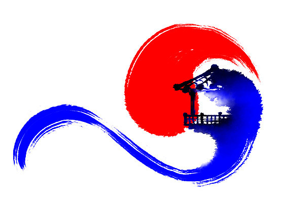 PSD 한국전통 한국건축 일러스트 캘리그라피 붓터치 사람없음 전통문양 정자 태극 애국심 국내일러스트 전통 문양 건축물 건축 한국 파일형식