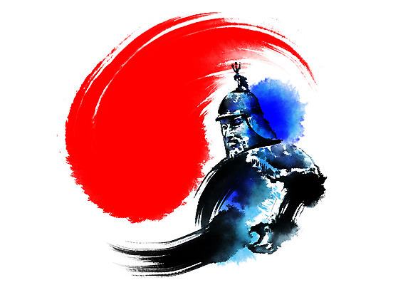 PSD 한국전통 남자 일러스트 캘리그라피 붓터치 한명 성인 전통문양 태극 애국심 이순신 국내일러스트 1 전통 문양 한국 사람 파일형식