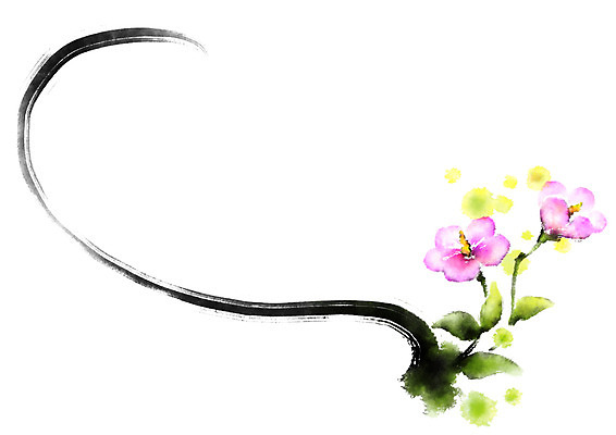 PSD 한국전통 꽃 일러스트 캘리그라피 붓터치 사람없음 두송이 무궁화 애국심 국내일러스트 식물 전통 2 한국 파일형식