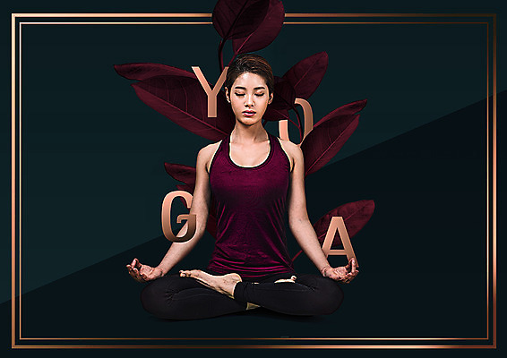 전신 PSD 여자 일러스트 요가 나뭇잎 한명 20대 성인 눈감음 한국인 명상 패키지 성인여자한명만 브랜딩 국내일러스트 1 웰빙 잎 모션 사람 동양인 청년 여자한명만 성인여자만 파일형식