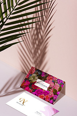 PSD 꽃 일러스트 명함 나뭇잎 그림자 사람없음 세트 패키지 목업 브랜딩 가로명함 국내일러스트 식물 잎 파일형식