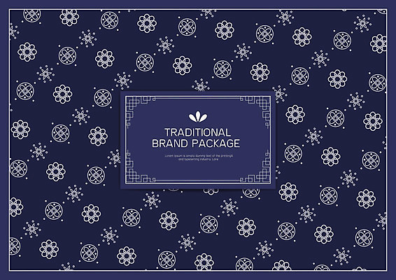 도형 꽃무늬 패턴 일러스트 명함 사람없음 전통문양 패키지 브랜딩 국내일러스트 AI파일 전통 문양 꽃 무늬 파일형식 벡터