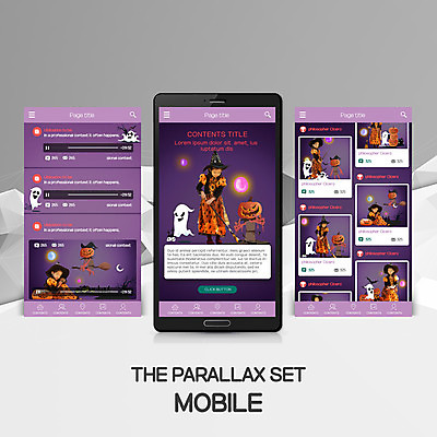 PSD 템플릿 여자 어린이 웹템플릿 모바일 여러명 스마트폰 보라색 할로윈 한국인 유령 모바일템플릿 모바일웹 박쥐 잭오랜턴 소녀만 패럴렉스 이미지템플릿 컬러 다수 포유류 사람 동양인 핸드폰 스마트기기 여자만 어린이만 파일형식