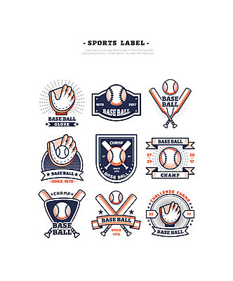 스포츠 일러스트 사람없음 세트 라벨 야구 야구방망이 야구글러브 야구공 야구모자 국내일러스트 AI파일 모자_잡화 공 프레임 구기 야구용품 글러브 파일형식 벡터