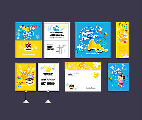 전신 템플릿 배너템플릿 여자 어린이 폭죽 한명 이벤트 세트 현수막 생일 생일케이크 나팔 전단 엽서 초대장 생일축하 약도 소봉투 행사세트 행사템플릿 AI파일 1 배너 기념일 악기 지도 편지봉투 카드_감사 사람 케이크 축하 편지 홍보물 파일형식 벡터