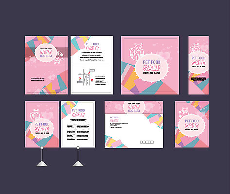 템플릿 배너템플릿 여러마리 이벤트 사람없음 세트 세일 고양이 현수막 전단 엽서 초대장 약도 색종이 반려 소봉투 행사세트 행사템플릿 AI파일 배너 종이 다수 지도 포유류 편지봉투 카드_감사 반려동물 편지 홍보물 파일형식 벡터