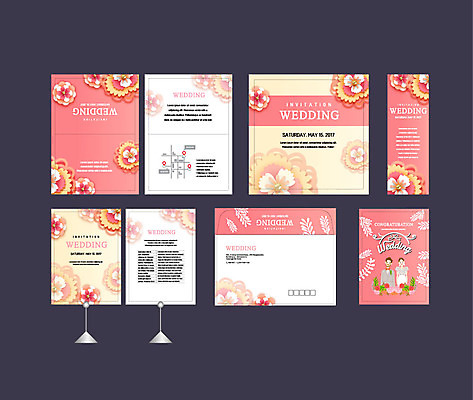 템플릿 배너템플릿 여자 남자 꽃 결혼 나뭇잎 이벤트 상반신 성인 두명 세트 현수막 전단 청첩장 엽서 초대장 약도 소봉투 행사세트 행사템플릿 AI파일 식물 배너 잎 지도 편지봉투 카드_감사 사람 편지 홍보물 파일형식 벡터