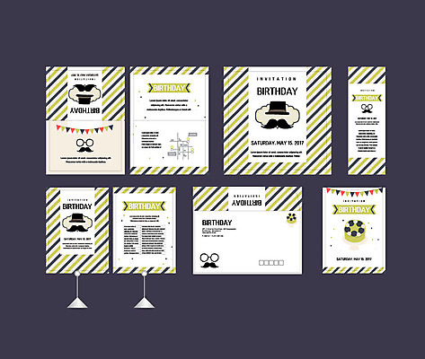 템플릿 배너템플릿 이벤트 사람없음 세트 현수막 생일 생일케이크 콧수염 전단 엽서 초대장 생일축하 약도 가랜드 소봉투 행사세트 행사템플릿 AI파일 배너 기념일 지도 편지봉투 수염 카드_감사 케이크 축하 편지 파티용품 홍보물 파일형식 벡터