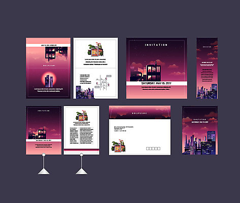 템플릿 배너템플릿 야경 하늘 이벤트 사람없음 건물 세트 노을 현수막 전단 엽서 초대장 약도 소봉투 행사세트 행사템플릿 AI파일 자연요소 건축물 배너 지도 편지봉투 카드_감사 야간 편지 홍보물 파일형식 벡터 풍경_경치