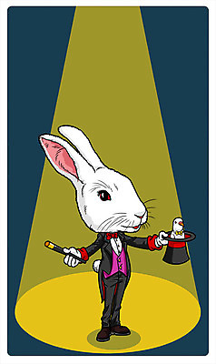 PSD 동물 직업 한마리 동물캐릭터 일러스트 의인화 사람없음 마술사 토끼 비둘기 마술사모자 스포트라이트 직업체험 일러캐릭터 캐릭터 모자_잡화 1 포유류 조류 반려동물 마술 체험학습 파일형식