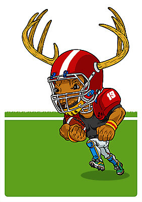 PSD 동물 직업 한마리 동물캐릭터 일러스트 사슴 의인화 사람없음 미식축구 보호장비 럭비공 직업체험 미식축구선수 일러캐릭터 캐릭터 1 공 포유류 운동선수 구기 장비 체험학습 럭비용품 파일형식