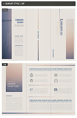 템플릿 표지디자인 표지 ZIP 내지 리플렛 3단접지 하늘 팜플렛 사람없음 일본 전선 그라데이션 인디자인 INDD 이미지템플릿 아시아 파일형식