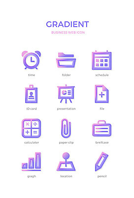 아이콘 시계 서류가방 비즈니스 그래프 사람없음 세트 연필 웹 계산기 계획표 프레젠테이션 라인아이콘 파일 클립 폴더 비즈니스아이콘 웹아이콘 위치 신분증 그라디언트 2D아이콘 AI파일 인터넷 가방 문구용품 학용품 필기구 장비 계획 증명서 파일형식 벡터