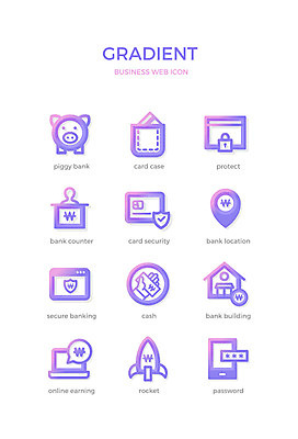 아이콘 돈 비즈니스 빌딩 사람없음 금융 세트 웹 돼지저금통 로켓 신용카드 암호 라인아이콘 은행 보안 비즈니스아이콘 웹아이콘 온라인 은행원 카드지갑 그라디언트 금융의날 2D아이콘 AI파일 직업 인터넷 안전 건물 경제 저금통 지갑 재산 파일형식 벡터 법정기념일