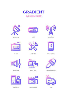아이콘 비즈니스 커뮤니케이션 안테나 빌딩 사람없음 세트 웹 스피커 인공위성 우체통 이메일 라인아이콘 마이크 라디오 와이파이 비즈니스아이콘 웹아이콘 블루투스 캠코더 밴 수신기 그라디언트 2D아이콘 AI파일 음향기기 인터넷 통신 자동차 건물 전자제품 카메라 무선인터넷 파일형식 벡터
