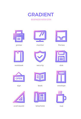 아이콘 비즈니스 봉투 사람없음 책 컵 세트 모니터 사무용품 공책 웹 오픈 플로피디스크 인쇄기 전화기 라인아이콘 보안 비즈니스아이콘 웹아이콘 삼각자 파일함 그라디언트 2D아이콘 AI파일 식기 인터넷 문구용품 자 안전 전자제품 컴퓨터 파일형식 벡터