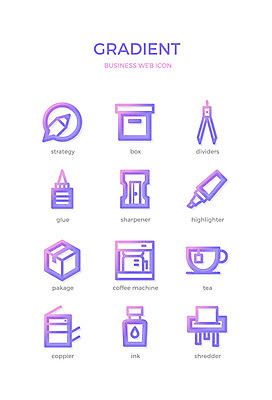 아이콘 비즈니스 잉크 사람없음 세트 상자 사무용품 웹 차 인쇄기 커피메이커 라인아이콘 비즈니스아이콘 웹아이콘 패키지 컴파스 전략 형광펜 분쇄기 연필깎이 접착풀 그라디언트 2D아이콘 AI파일 음료 인터넷 문구용품 전자제품 펜 풀_접착제 커피용품 파일형식 벡터