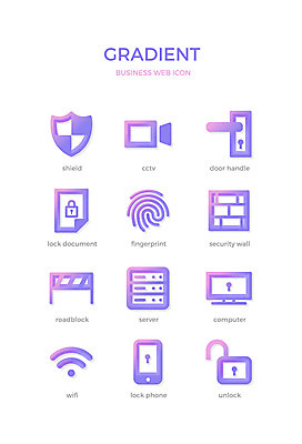 아이콘 비즈니스 사람없음 컴퓨터 세트 웹 잠김 오픈 바리케이드 라인아이콘 문서 잠금 보안 와이파이 비즈니스아이콘 웹아이콘 감시카메라 문손잡이 방어벽 방화벽 서버 지문 그라디언트 2D아이콘 AI파일 인터넷 손잡이 안전 전자제품 카메라 무선인터넷 파일형식 벡터