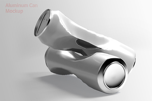 PSD 편집 편집이미지 사람없음 3D소스 3D 두개 흰색 캔 입체 디지털합성 찌그러짐 목업 편집소스 편집3D 컬러 컨셉 2 파일형식