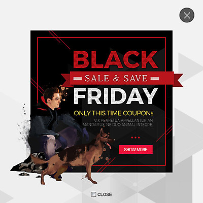 PSD 템플릿 한마리 남자 웹템플릿 팝업 이벤트팝업 웹팝업 한명 이벤트 상반신 성인 쇼핑 세일 개 레이어팝업 블랙프라이데이 이미지템플릿 1 포유류 데이이벤트 사람 파일형식