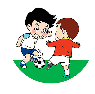 전신 캐릭터 남자 어린이 스포츠 일러스트 축구공 두명 축구 축구장 드리블 일러캐릭터 AI파일 공 축구용품 스포츠시설 사람 구기 파일형식 벡터