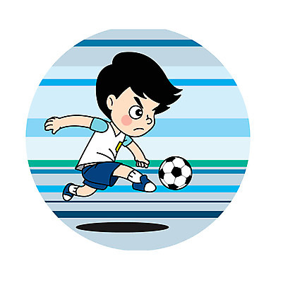 전신 캐릭터 남자 어린이 스포츠 일러스트 축구공 한명 축구 킥 일러캐릭터 AI파일 1 공 축구용품 모션 사람 구기 파일형식 벡터