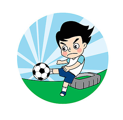 전신 캐릭터 남자 어린이 스포츠 일러스트 축구공 한명 축구 킥 축구장 일러캐릭터 AI파일 1 공 축구용품 스포츠시설 모션 사람 구기 파일형식 벡터