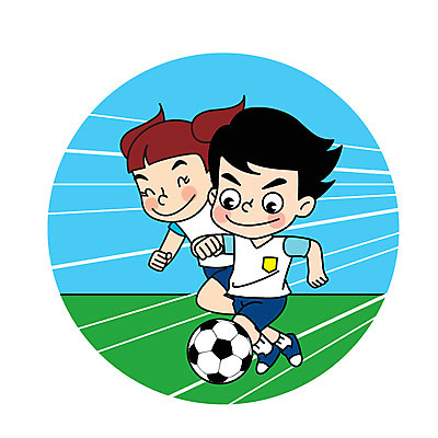 전신 캐릭터 여자 남자 어린이 스포츠 일러스트 축구공 두명 달리기 축구 축구장 드리블 일러캐릭터 AI파일 공 축구용품 스포츠시설 모션 사람 구기 파일형식 벡터