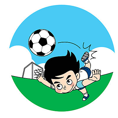 전신 캐릭터 남자 어린이 스포츠 일러스트 축구공 한명 축구 킥 축구장 골대 일러캐릭터 AI파일 1 공 축구용품 스포츠시설 모션 사람 구기 파일형식 벡터