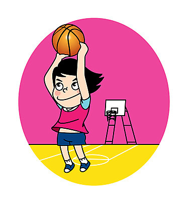 전신 캐릭터 남자 어린이 스포츠 일러스트 농구 농구공 한명 일러캐릭터 AI파일 1 공 사람 구기 파일형식 벡터