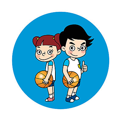 전신 캐릭터 여자 남자 어린이 스포츠 일러스트 농구 농구공 손짓 두명 최고 일러캐릭터 AI파일 공 모션 사람 구기 파일형식 벡터