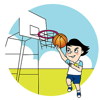 전신 캐릭터 남자 어린이 스포츠 일러스트 농구 농구공 한명 점프 농구대 일러캐릭터 AI파일 1 공 모션 사람 구기 골대 파일형식 벡터