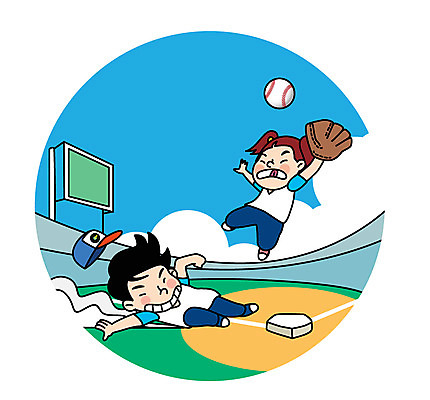 전신 캐릭터 여자 남자 어린이 스포츠 일러스트 두명 점프 야구 글러브 야구공 슬라이딩 일러캐릭터 AI파일 스포츠용품 장갑 공 모션 사람 구기 야구용품 파일형식 벡터