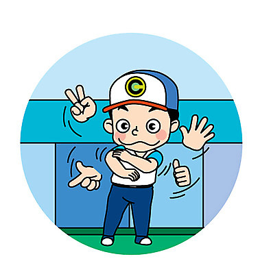 전신 캐릭터 남자 어린이 스포츠 일러스트 한명 야구 수신호 사인_신호 일러캐릭터 AI파일 1 사람 구기 신호 파일형식 벡터