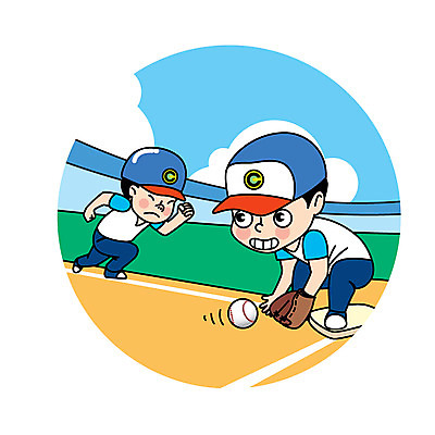 전신 캐릭터 남자 어린이 스포츠 일러스트 두명 달리기 야구 글러브 야구공 일러캐릭터 AI파일 스포츠용품 장갑 공 모션 사람 구기 야구용품 파일형식 벡터